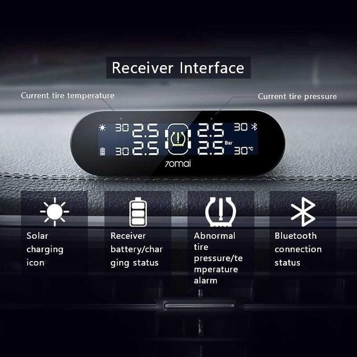 70Mai Tpms Midrive T01 - Sensor Tekanan Angin Ban Mobil