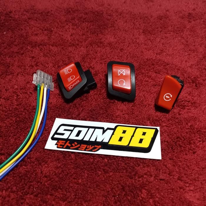 

Saklar Stater/ Pas Beam/Dim/ Idling Stop/Cutt Off Merah Vario 125/150