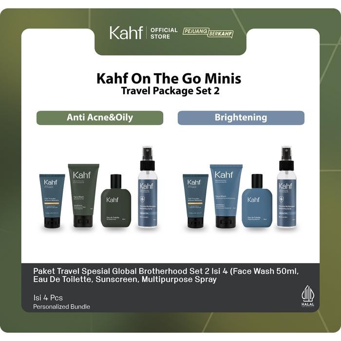 

[Kahf On The Go Minis Travel Package] Paket Travel Spesial Global Brotherhood Set 2 Isi 4 (Face Wash