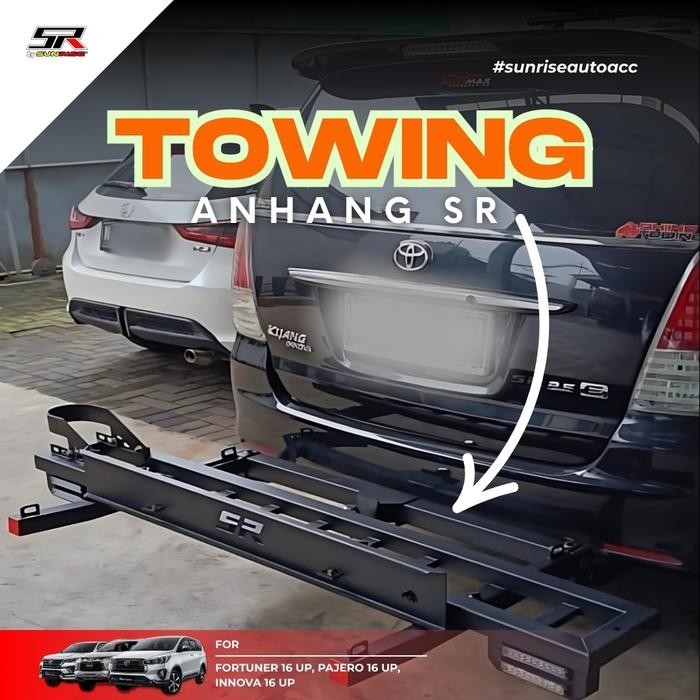 SIAPKIRIM Towing Anhang Tanduk Belakang Pajero Innova Pengaman Bemper Belakang Besi Motor Bumper