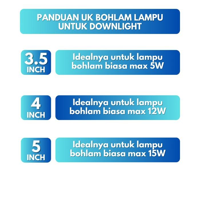 Kap Lampu downlight outbow bulat / Lampu Plafon Tempel Dinding 4INCH