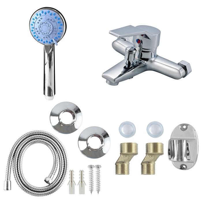 Shower Kepala Mandi / Paket Shower / Shower Mandi / Kran Cabang / Kran Panas Dingin SET HS-74 air