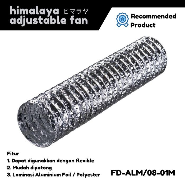 Flexible Ducting Aluminium 8" / Selang Blower Ducting 8 Inch (Meteran)