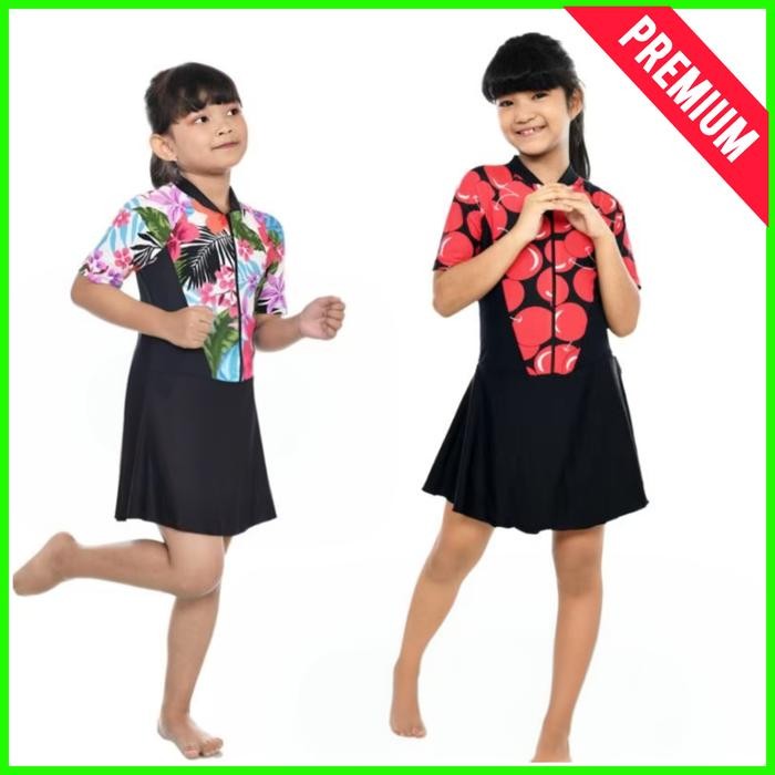 Terlaris 4-9 Tahun Baju Renang OK Anak TK SD Celana Rok Perempuan Cewek 5 6 7 8 SALE