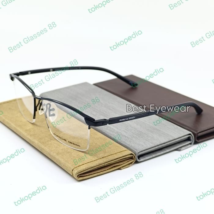 Frame Kacamata Minus Pria Sport Porsche Design Half Frame