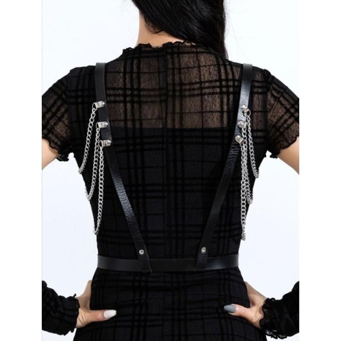 dap BUTIK RINDU (NATHAN) BodyBelt harness body chain rantai aksesoris fashion Accessories Halloween