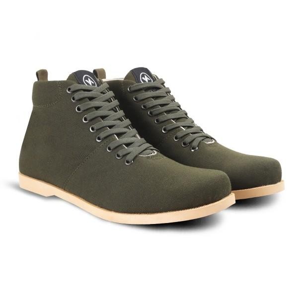 Sepatu Boots Pria V 2963 Brand Varka Sepatu Casual Pria - Hijau