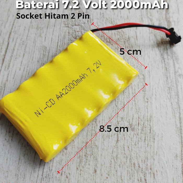Pilihan- Baterai Batre Battery Ni-Cd Aa 2000Mah 7.2V Dengan Pilih Soket