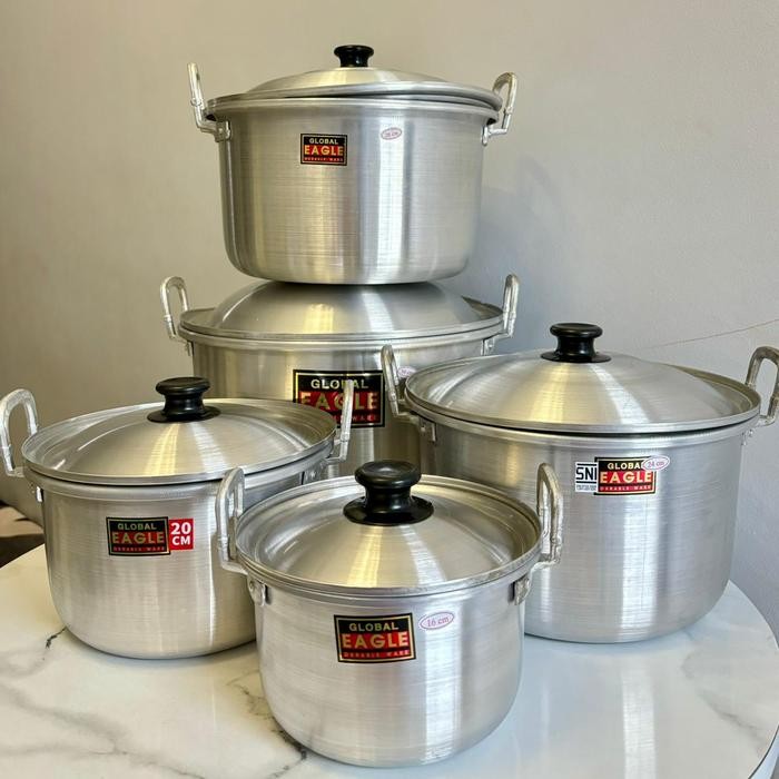 Panci TL Alumunium Global Eagle 16 18 20 22 24cm Panci Sayur Panci Gagang Kuping Panci Masak Air