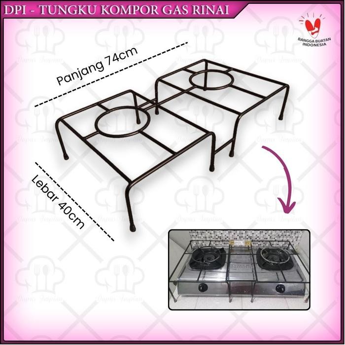 Tungku kompor rinnai kompor gas 1 & 2 tungku / rangka besi tangkringan kompor rinai double & single