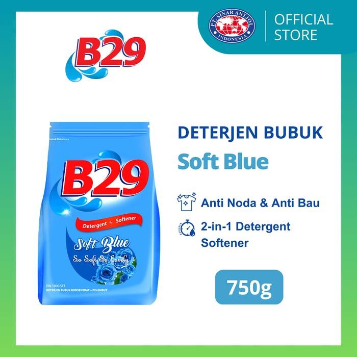Pilihan- B29 Deterjen Plus Softener Blue Sabun Bubuk Powder Pencuci Pakaian