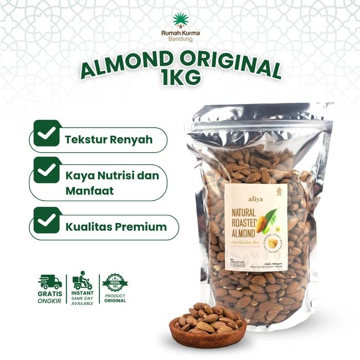 

Almond Panggang Kupas Original Cemilan Kemasan Pouch Premium