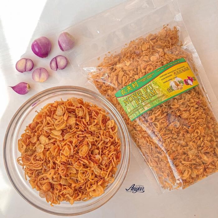 

promo bawang goreng merah / brambang goreng cap nongfu super tipis 250g