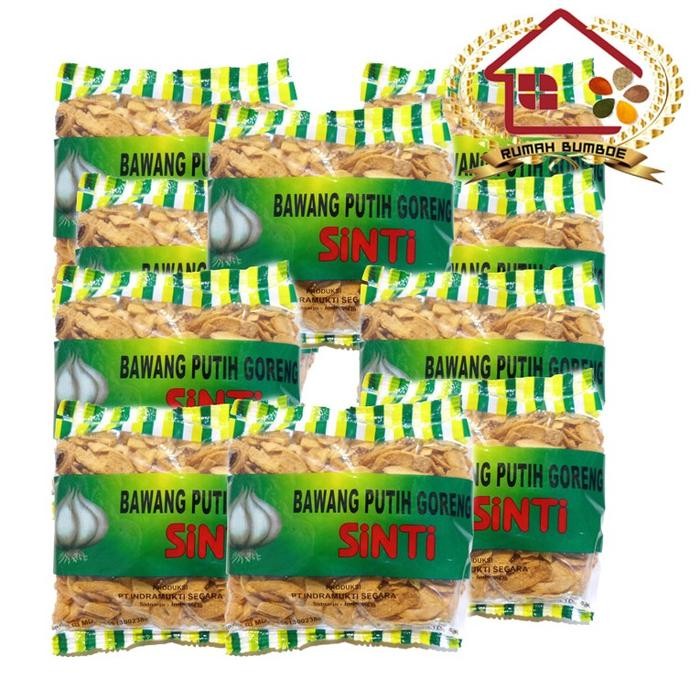 

promo bawang putih goreng sinti 10x50g - siap saji, rempah & bubuk masak