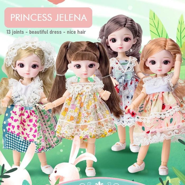 Pilihan- Mainan Boneka Korea Princess Jelena 20 Cm Bjd Doll