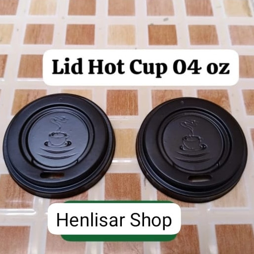 Lid Tutup Paper Cup 4 Oz Hitam