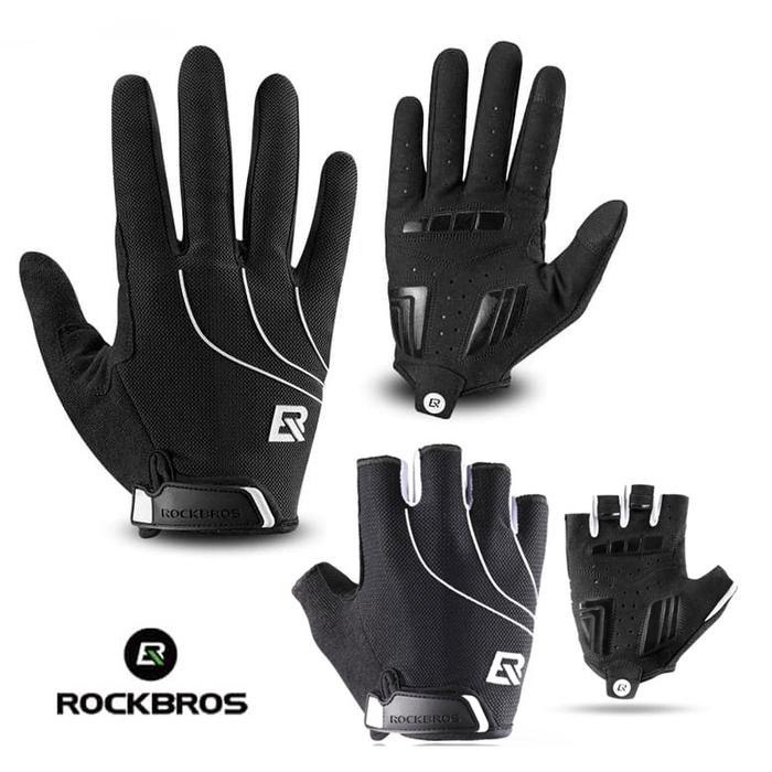 PROMO SARUNG TANGAN ROCKBROS S107-1 S107 GLOVE GLOVES HALF FINGER SEPEDA GYM SIAP KIRIM