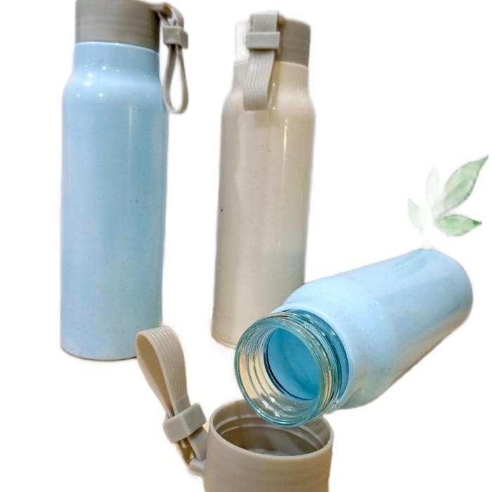 Souvenir Tumbler Botol Gogreen Pastel 400ml/Bisa Print UV Kaca Bottles Water Kitchenware