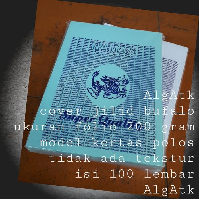 

Kertas Cover Jilid Bufalo Polos Size Folio 200 Gram Isi 100 Lembar