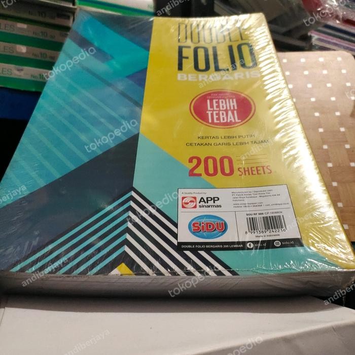 

Jual Rugi! Sidu Double Folio Bergaris / Pack Isi 200 Lembar