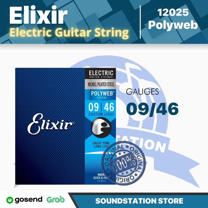 Diskon Elixir Polyweb Custom Light Senar Gitar Elektrik 9-46 Premium