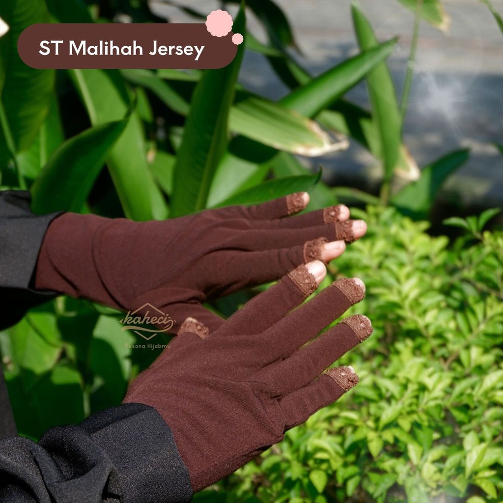 KAHECI Sarung Tangan Muslimah Sarung Tangan Touchscreen Malihah Jersey