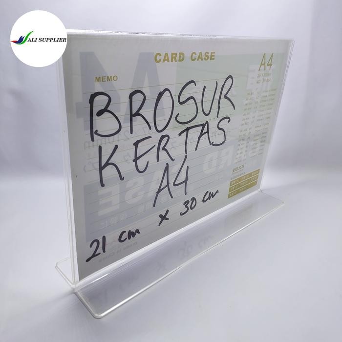 

Akrilik Tent Holder A4 / Tent Card Landscape Display Original