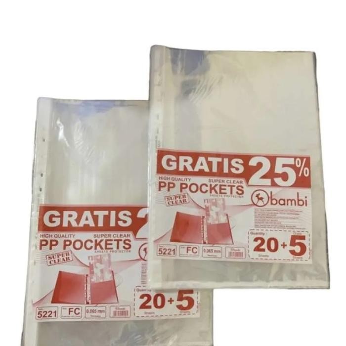 

Pp Pocket Bambi 5221 Ukuran F4 - Folio Clear Original