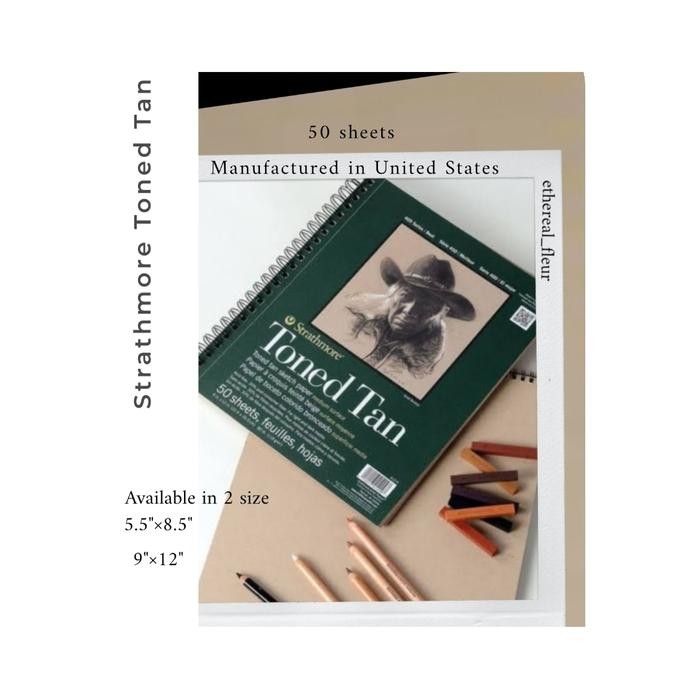 

Strathmore Toned Tan And Toned Gray 400 Series Sketch Pad 50 Sheets