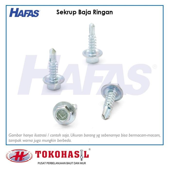 Pilihan- Hwh Self Drilling Screw #12 X 20 - 14T (Sekrup Baja Ringan) - 1 Box (750 Pcs)