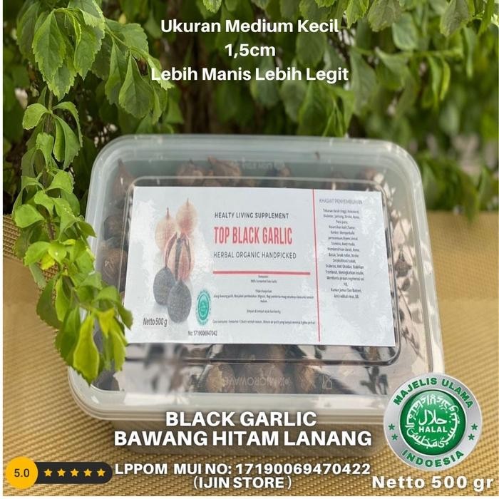 

NEW PRODUK BAWANG HITAM TOP BLACK GARLIC 500GR NATURAL REE RAIN