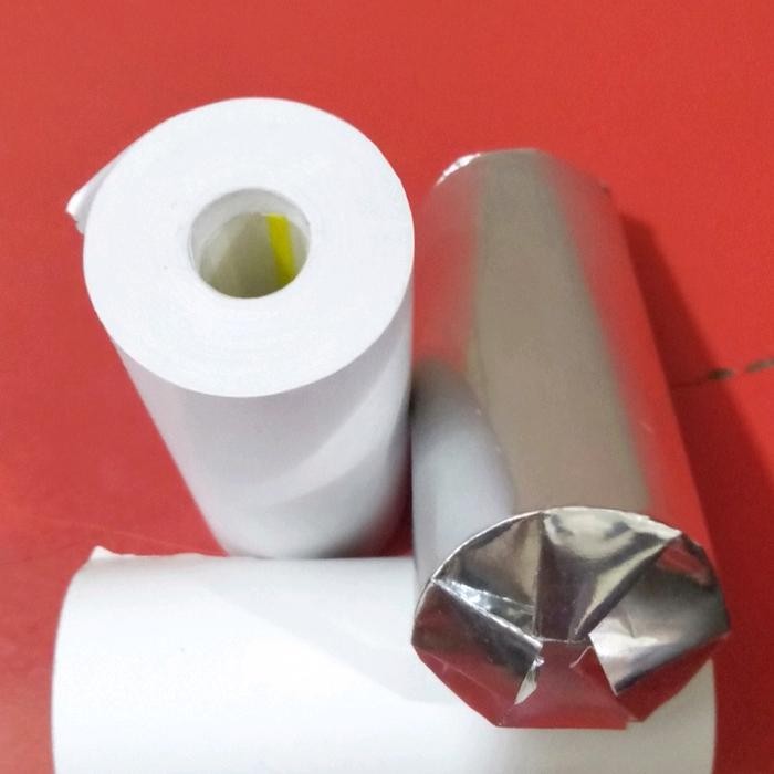 

Kertas kasir thermal 57/58x25 full tanpa tulang tengah paket 10 pcs Roll Struk
