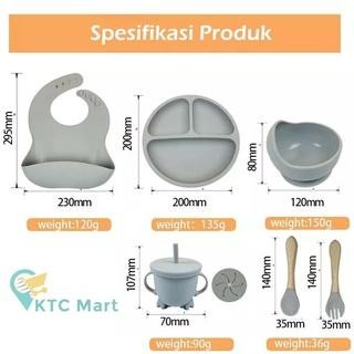 Pilihan- Jojoboo - 8 In 1 Peralatan Makan Bayi Set Silicon Suction Food Grade Baby Feeding Set