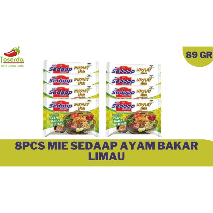 

Pilihan- Promo Bundling 8Pcs Mie Sedaap / Sedap Goreng Rasa Ayam Bakar Limau