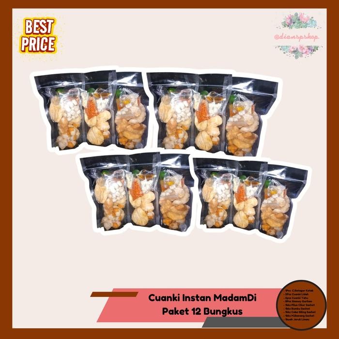 

Pilihan- Cuanki Instan Madamdi Paket 12Bks Lengkap Dengan Minyak Bawang