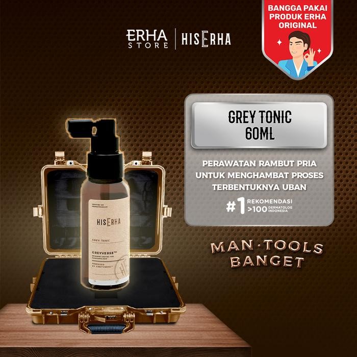 PROMO HISERHA GREY TONIC 60ML - TONIK RAMBUT BERUBAN