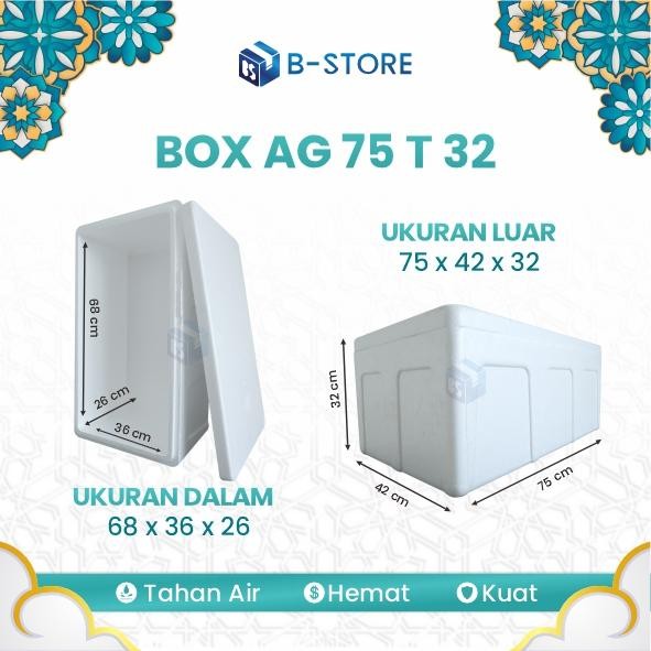 Pilihan- Box Styrofoam / Box Es / Box Gabus / Styrofoam Box Ag 75 T 32 Ukuran 75X42X32