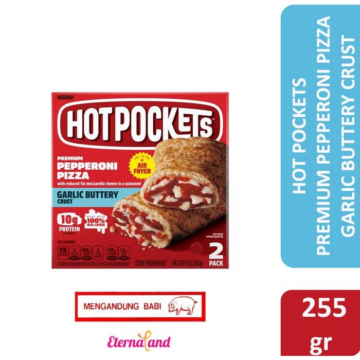 

Hot Pockets Premium Pepperoni Pizza - impor usa (NON HALAL)