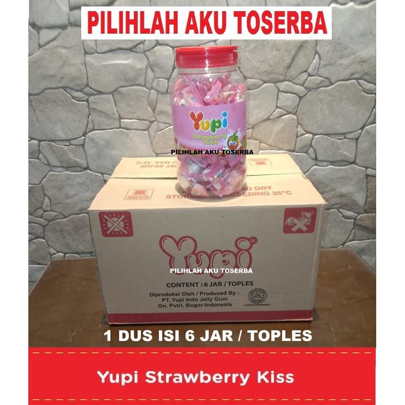 

YUPI STRAWBERRY KIS KEMASAN JAR 300 gram - ( HARGA 1 DUS ISI 6 JAR )
