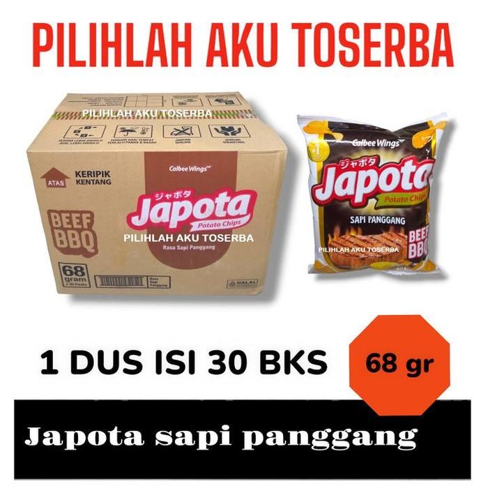 

JAPOTA Keripik Kentang SAPI PANGGANG BEEF BBQ 68 gr - ( HARGA 1 DUS )