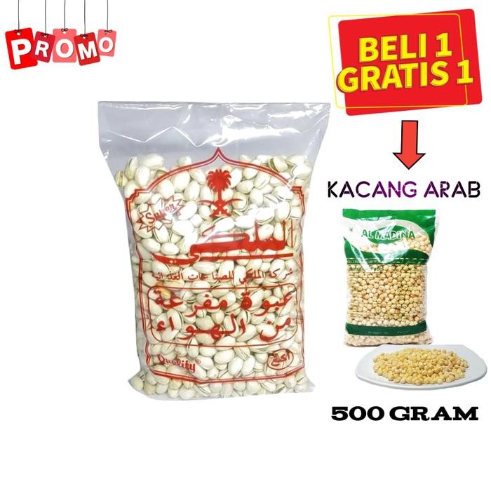 

Kacang Pistasio/Fustuk Garing/Renyah/Fress 1kg Free
