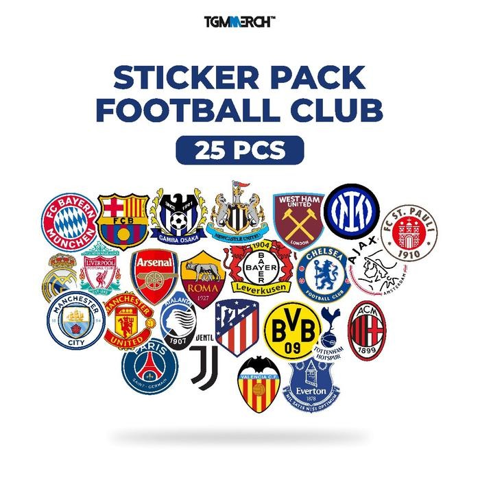 

Pilihan- Tgm Merch - Stiker Pack Football Club Dekorasi