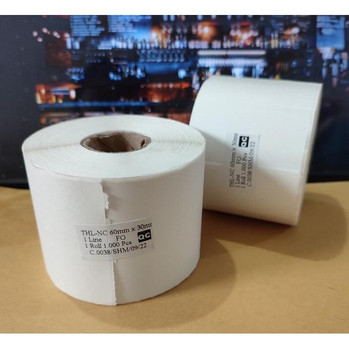 

Pilihan- Thermal Etiket 60X30 Mm 1000 Pcs Core1" Label Sticker Barcode 60 X 30