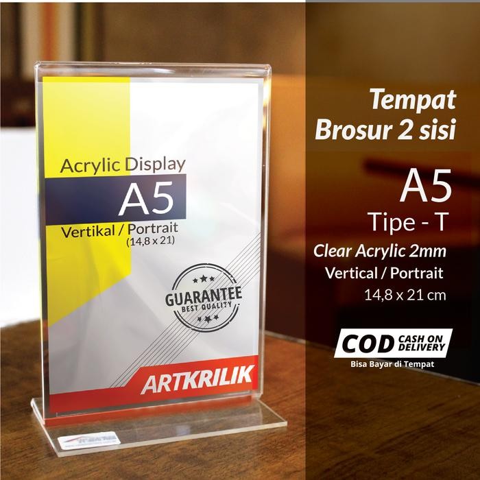 

Pilihan- Tempat Brosur A5 Akrilik.Tent Card A5 Acrylic
