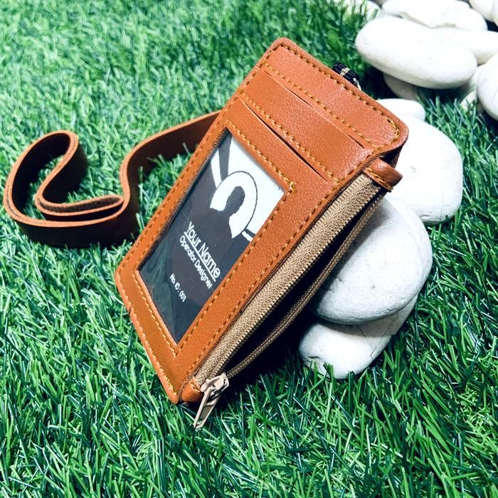 

Pilihan- Lanyard Kulit Id Card Holder Magnet Name Tag Kulit Front Coklat