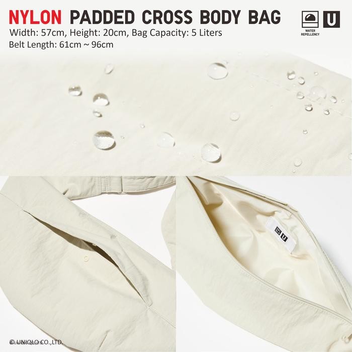 Nylon Cross Body Bag Tas Selempang Padded Unisex Uniqlo Crossbody