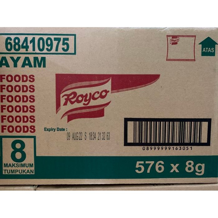 

Pilihan- Royco Ayam Renceng 8Gr 1 Dus Isi 576 Sachet