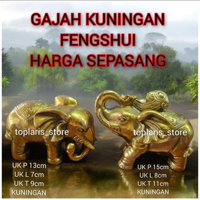 Patung Gajah Fengshui Kuningan