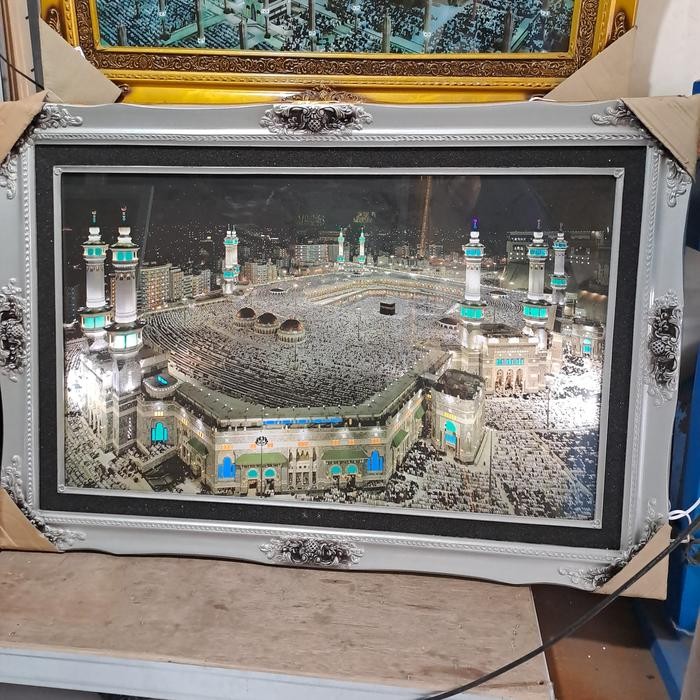 kaligrafi gambar mekkah kabah ka'bah lampu speaker mp3 medium jumbo