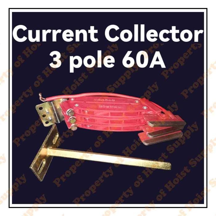Current Collector 60 Ampere 3 pole for hoist Crane collector shoes